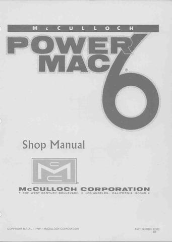 Mcculloch pro mac 55 specs
